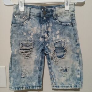 Boys Distressed Blue Denim Shorts Size 7
